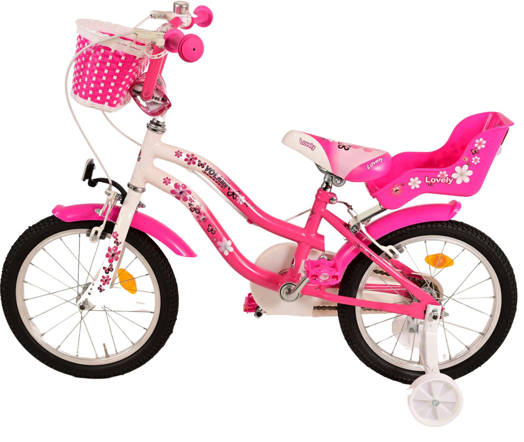 TPFSports Lovely Kinderfahrrad - Mädchen - 16 Zoll - 2 Handbremsen - Rot