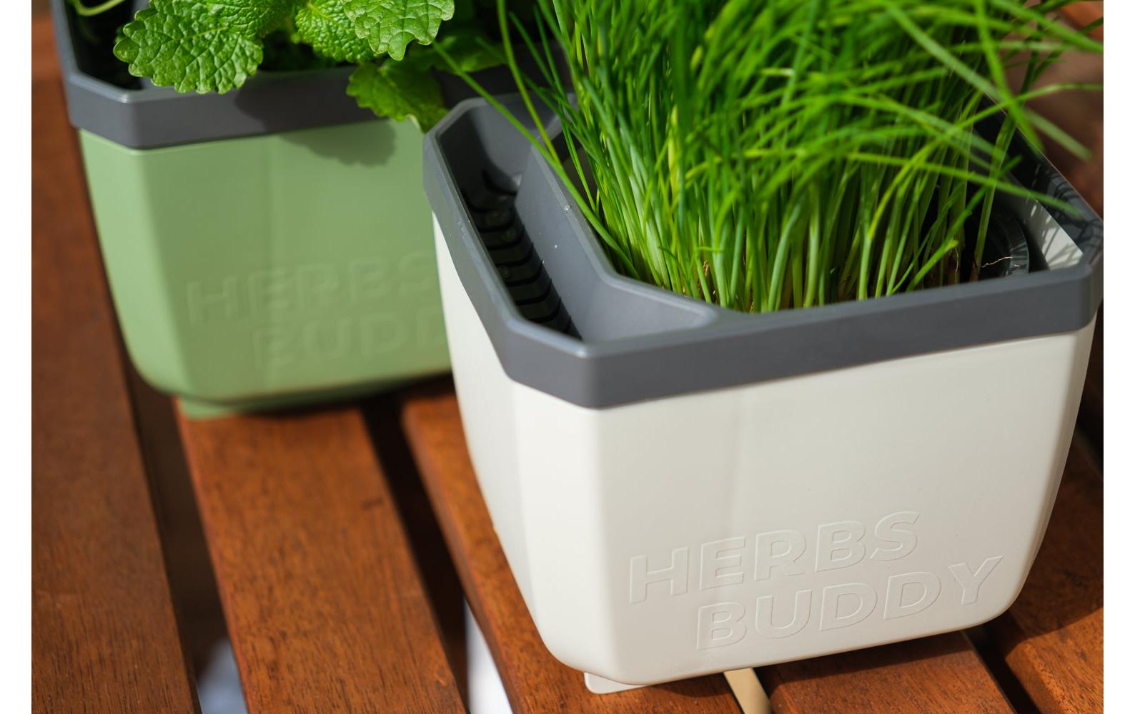 HERBS BUDDY Kräutertopf DunkelgrünKräutertopf mit Wasserreservoir und Kippfunktion