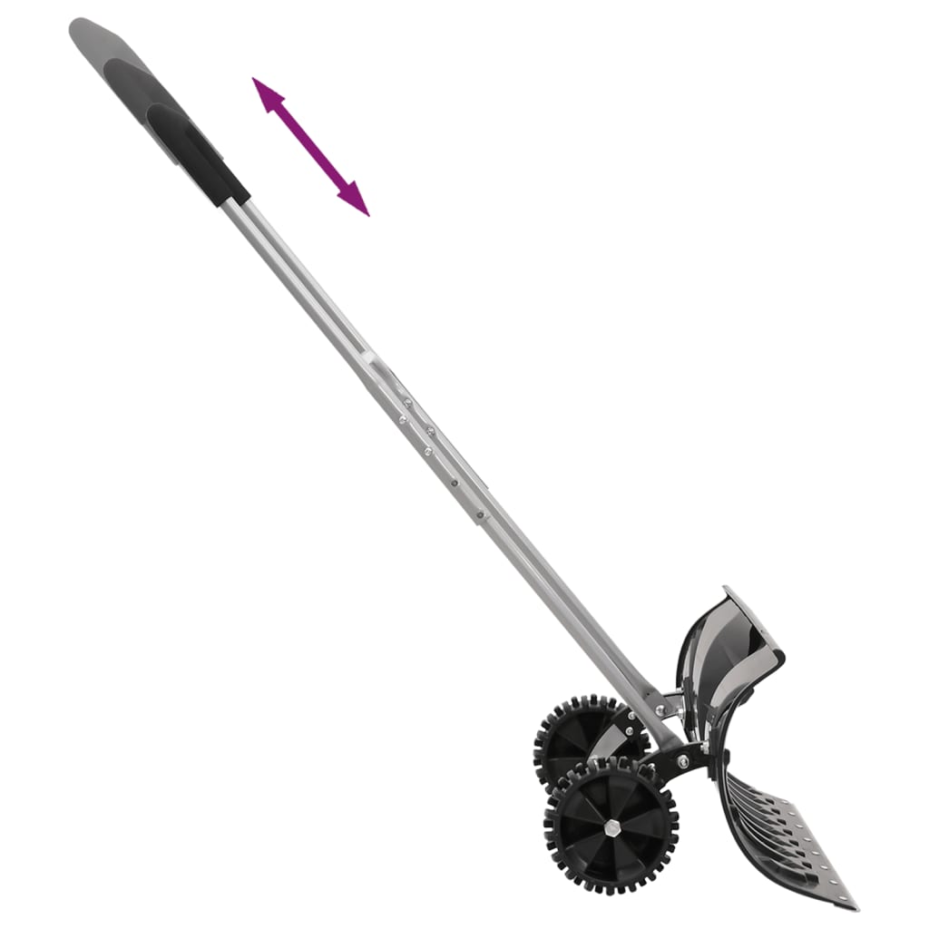 Pelle à neige avec poignée extensible noir 66 cm lame en acier