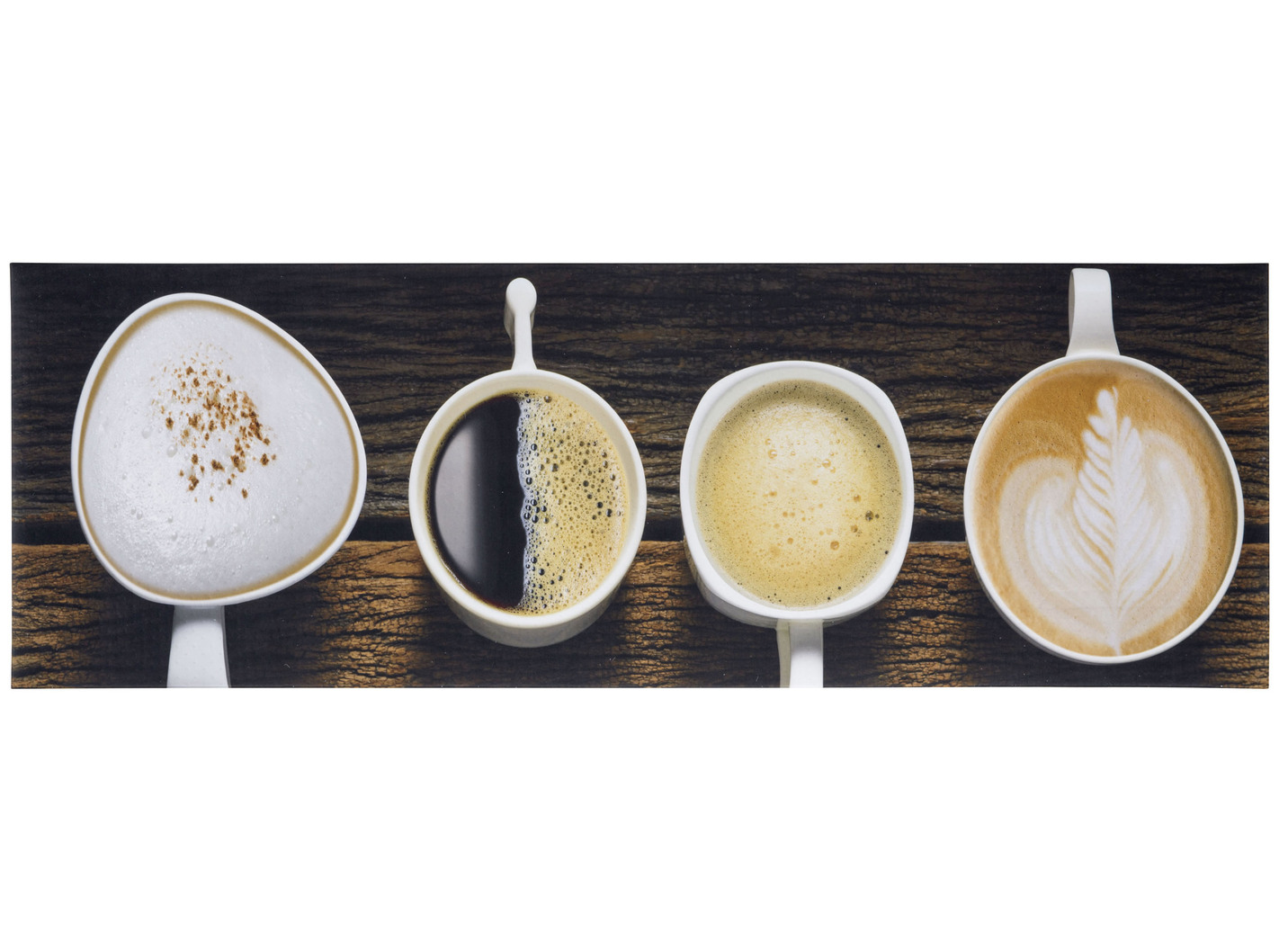 Küchenläufer Kaffeetassen, mit rutschhemmender Rückseite