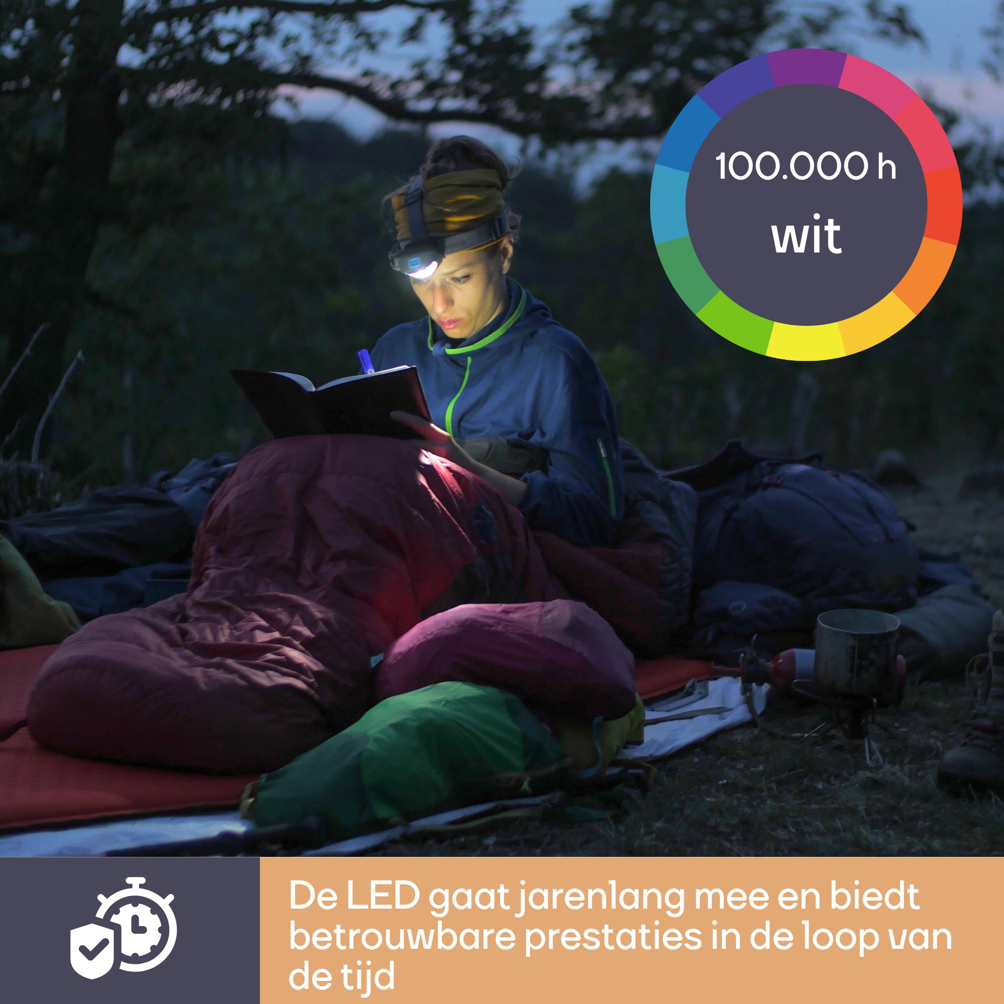 Perel 1-leds hoofdlamp - White