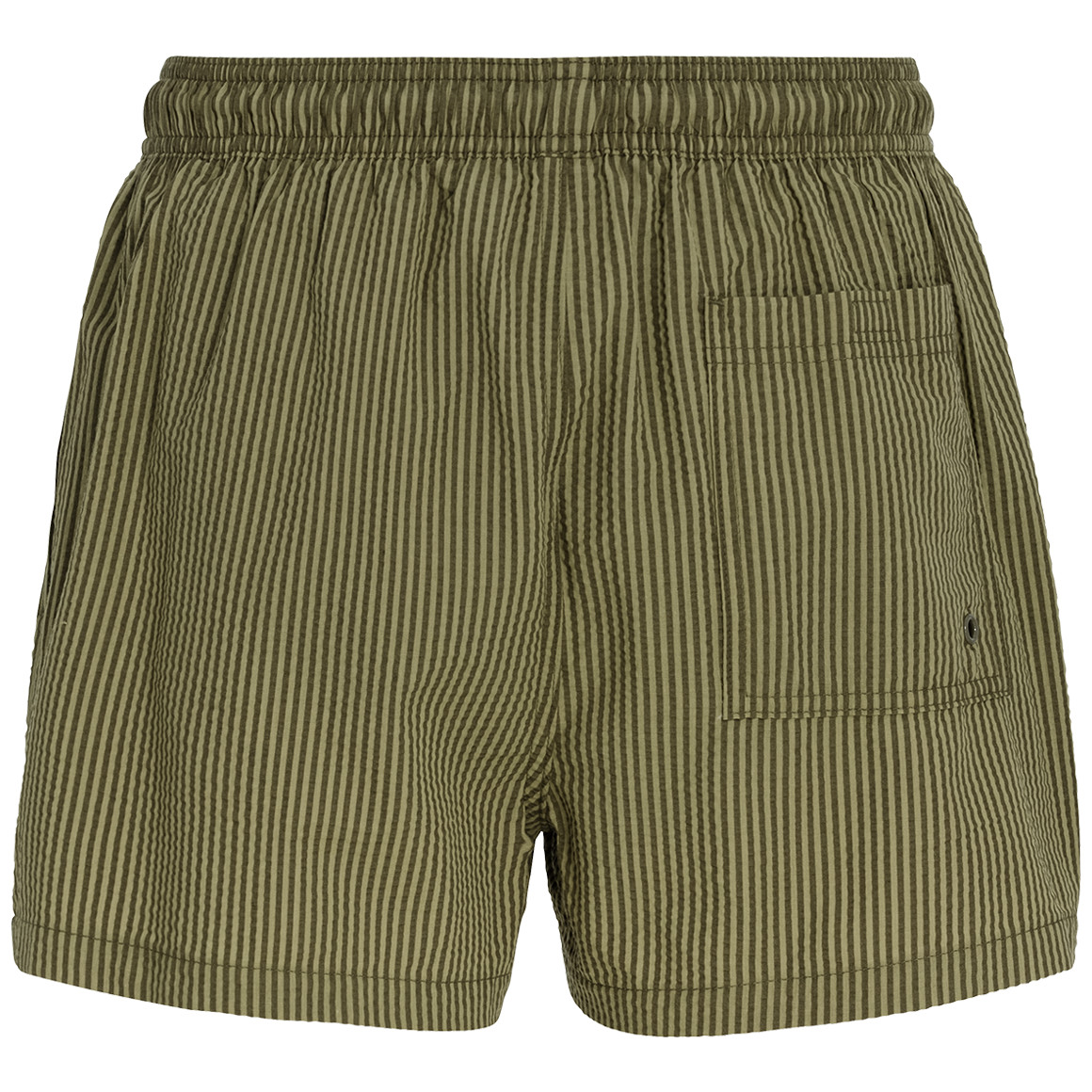 Jonas Nielsen Herren Badeshorts in Seersucker-Struktur oliv / grün