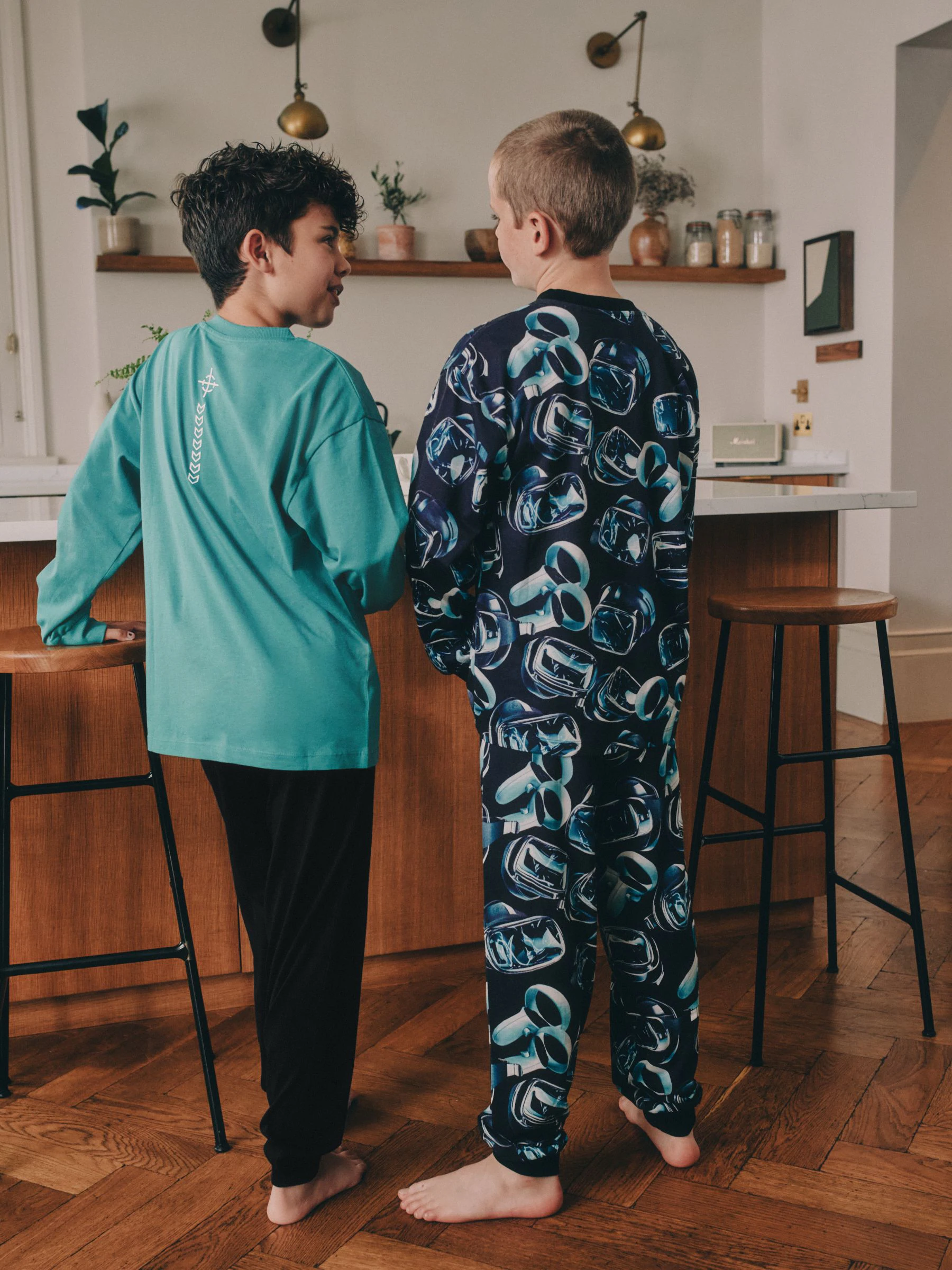 Groen/Zwart Pro Gamer - Verpakking van 2 pyjama's met lange mouwen (3-16 jr)