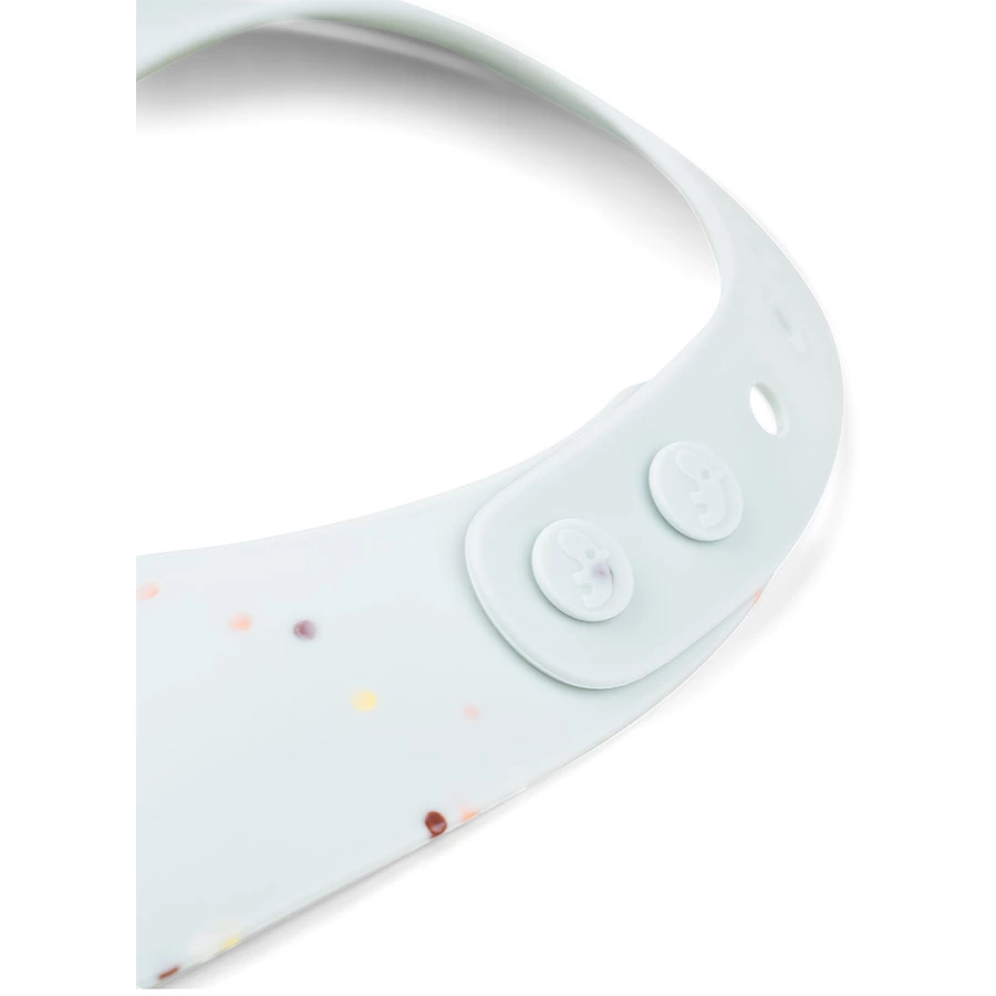 Done by Deer™ Silikon Lätzchen Confetti blau