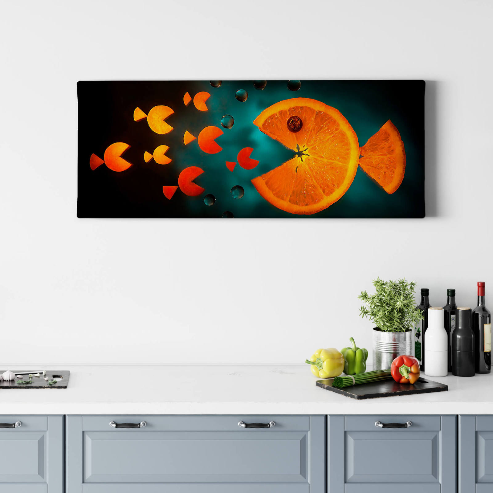 Leinwandbild SÜSSE KAROTTEN - orange - 100x40 cm