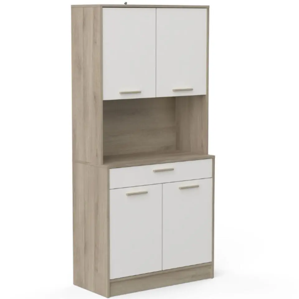 Buffetkast Romanie-Kronberg eik/mat wit