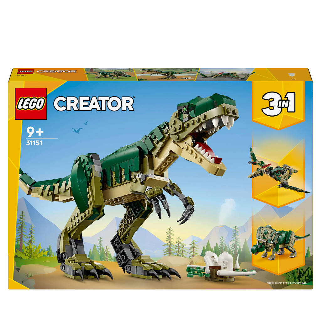 3-in-1 T. rex wordt Triceratops of Pterodactylus Dinosaurus Speelgoed 31151