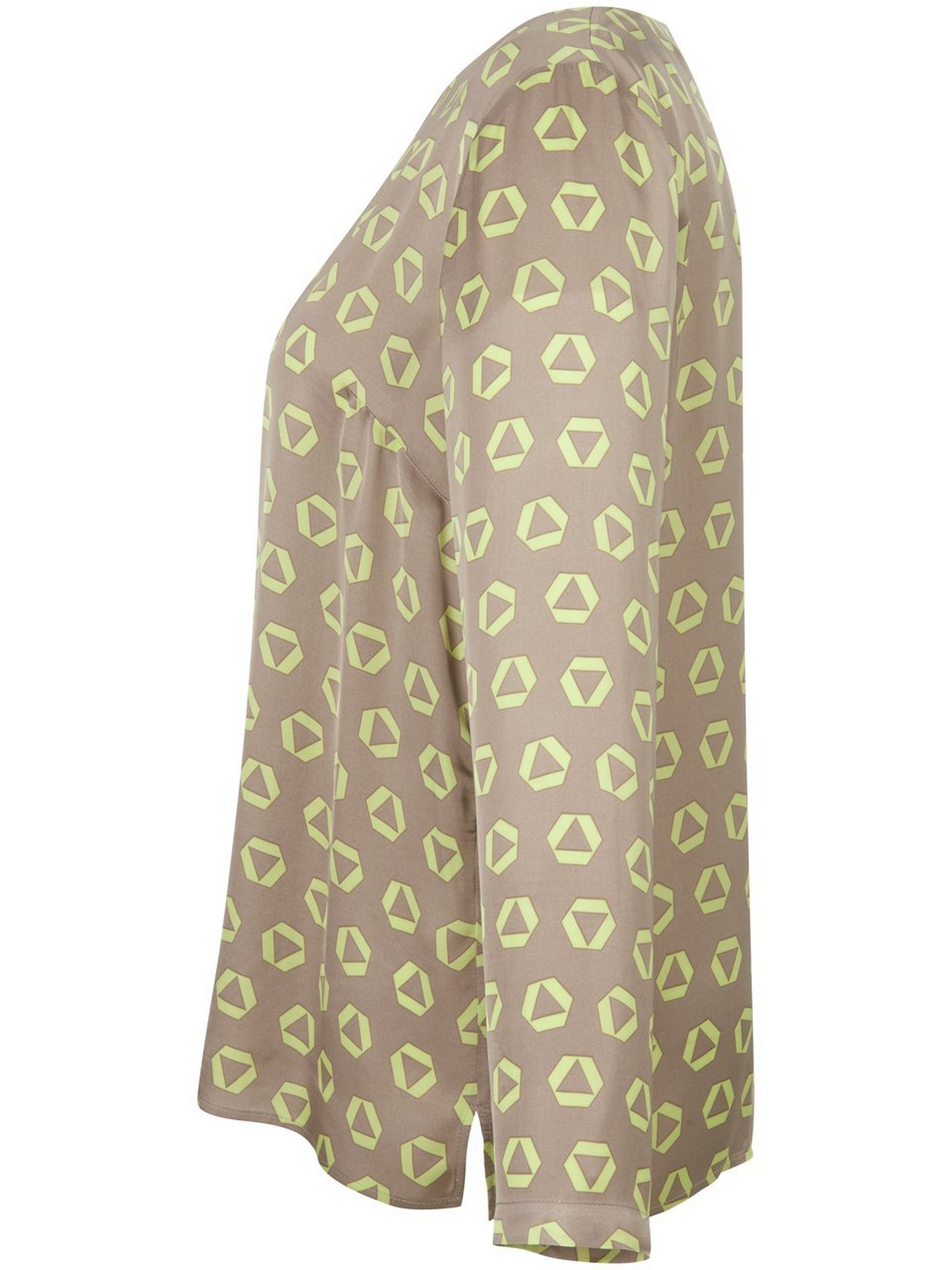 Bluse mit grafischem Allover-Muster