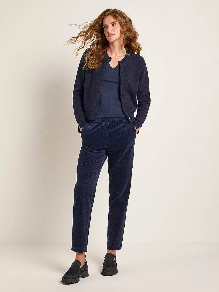 LANIUS Strickjacke Boxy Fit dunkelblau
