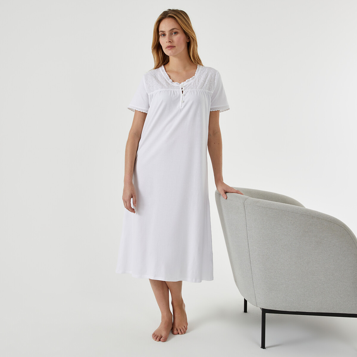 ANNE WEYBURN<br>Camisola com detalhes em Engels Kant