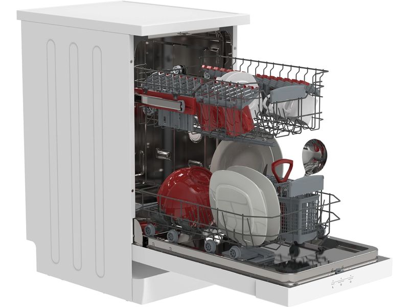 Sharp Geschirrspüler QW-HS12F47EW-CH Freistehende Spülmaschine für bis zu 10 Massgedecke