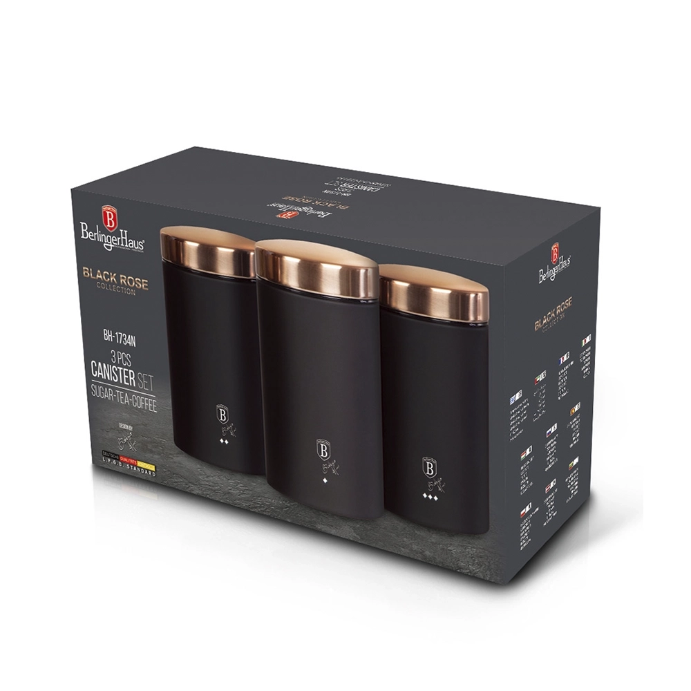 Berlinger Haus Black Vorratsdosen Rose Collection