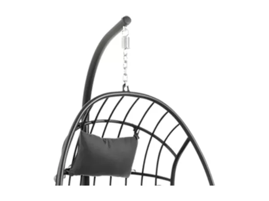 Fauteuil suspendu design en aluminium noir OSLO