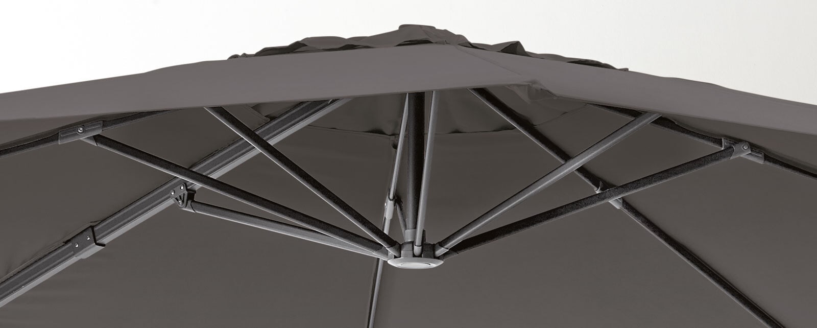 Garden FLAIR Ampelschirm NORMAN 2-teilig 350 cm anthrazit