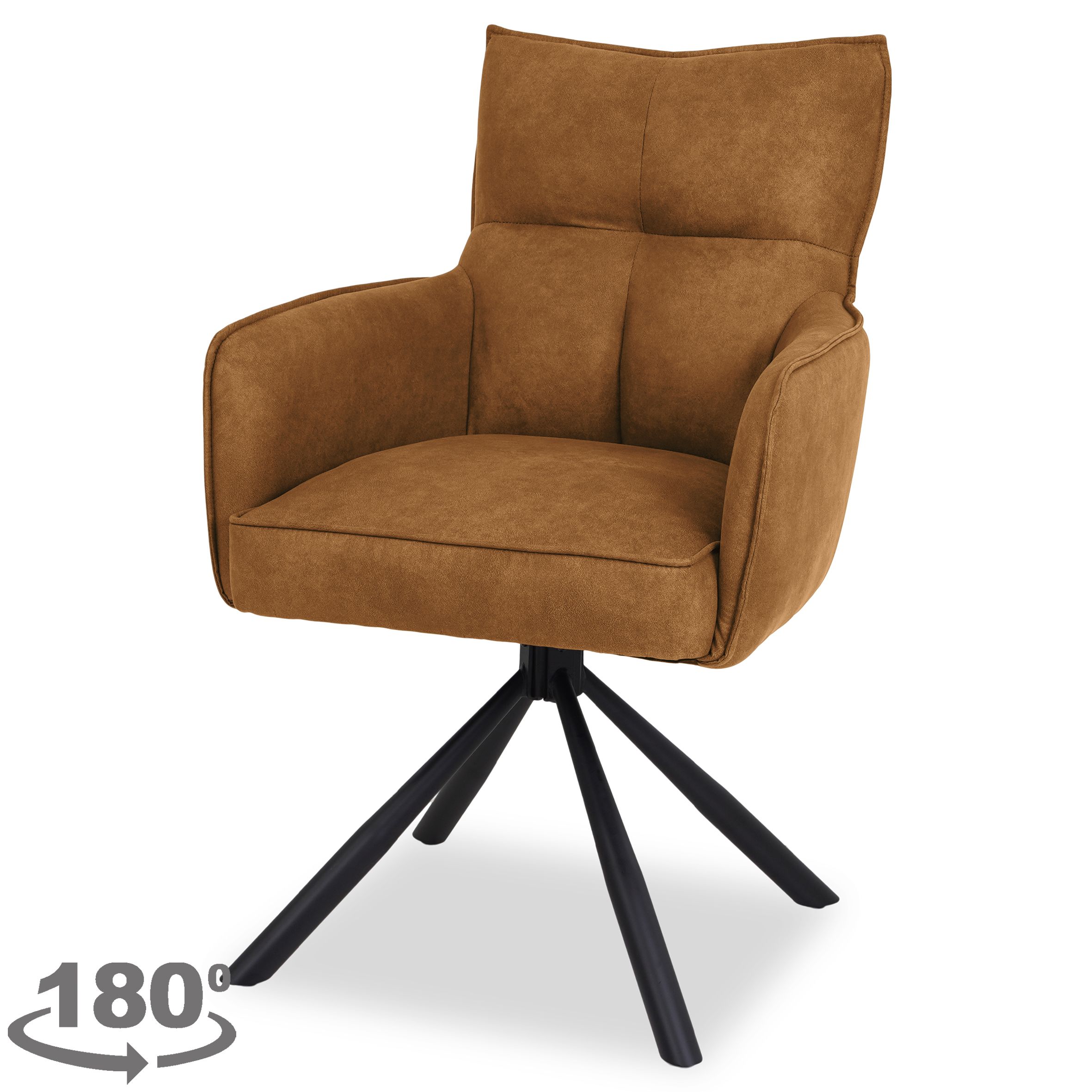 Eetkamerstoel - cowboy 215 cognac Lorena B61 x D65 x H95 cm