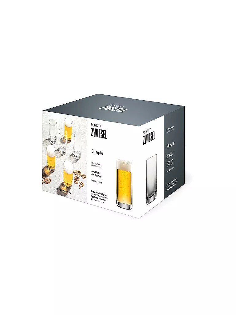ZWIESEL GLAS Bierglas 6er Set SIMPLE 345ml transparent