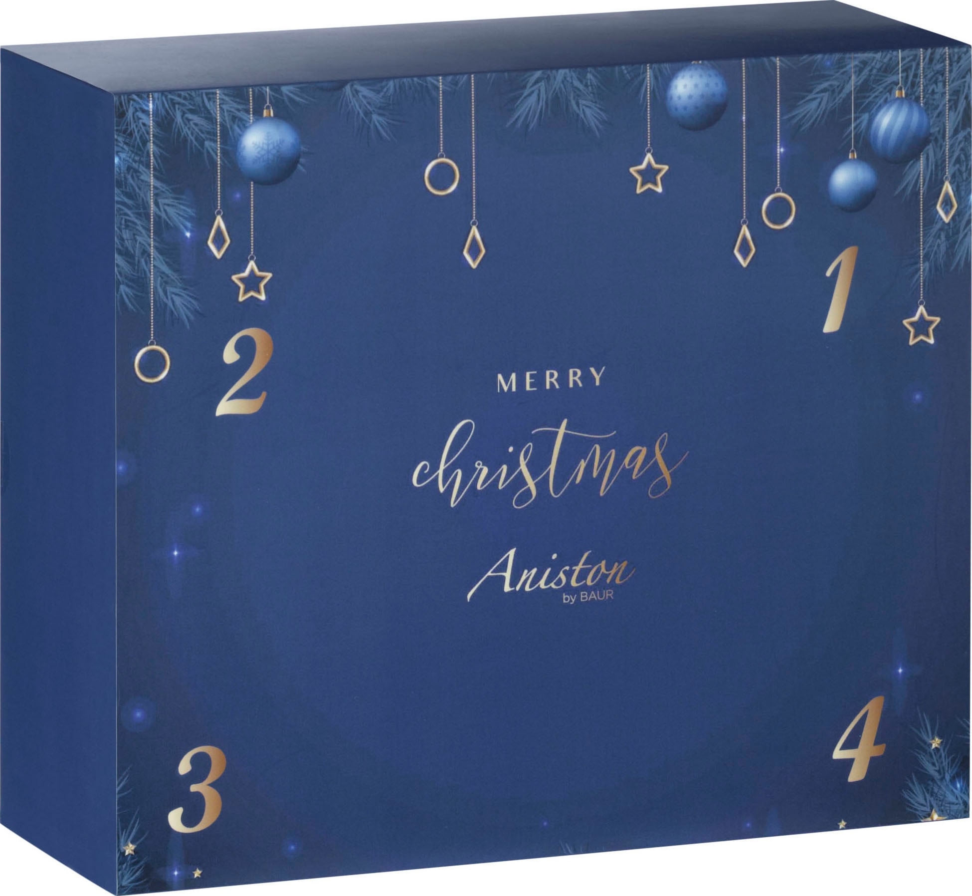 Aniston JEWELRY & WATCHES Adventskalender »Kalender 2025 Geschenkset Weihnachten Uhr Halskette Armband Creolen« für Erwachsene Kristallsteine (synth)