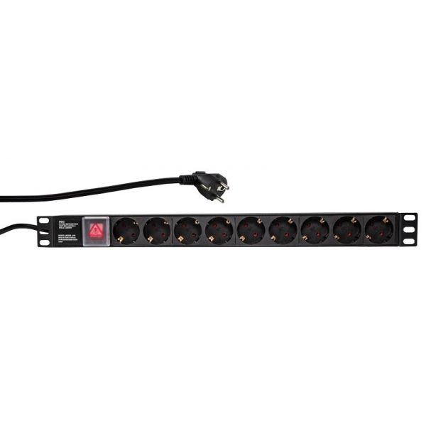 Logilink Extensão Pdu 9 Tomadas P/ Rack 19