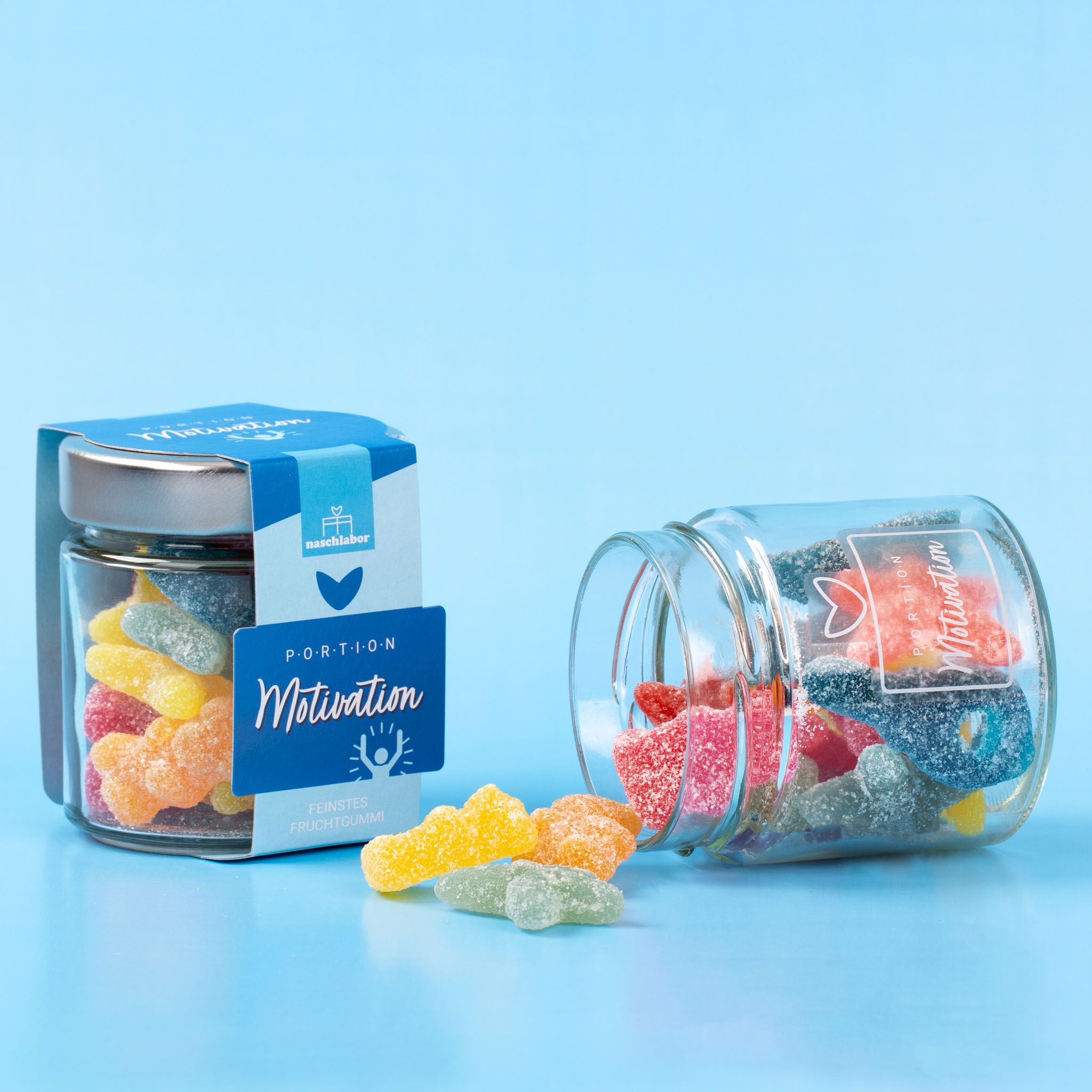 naschlabor 8 Gläser Fruchtgummi Portion Motivation Groß-Verpackung