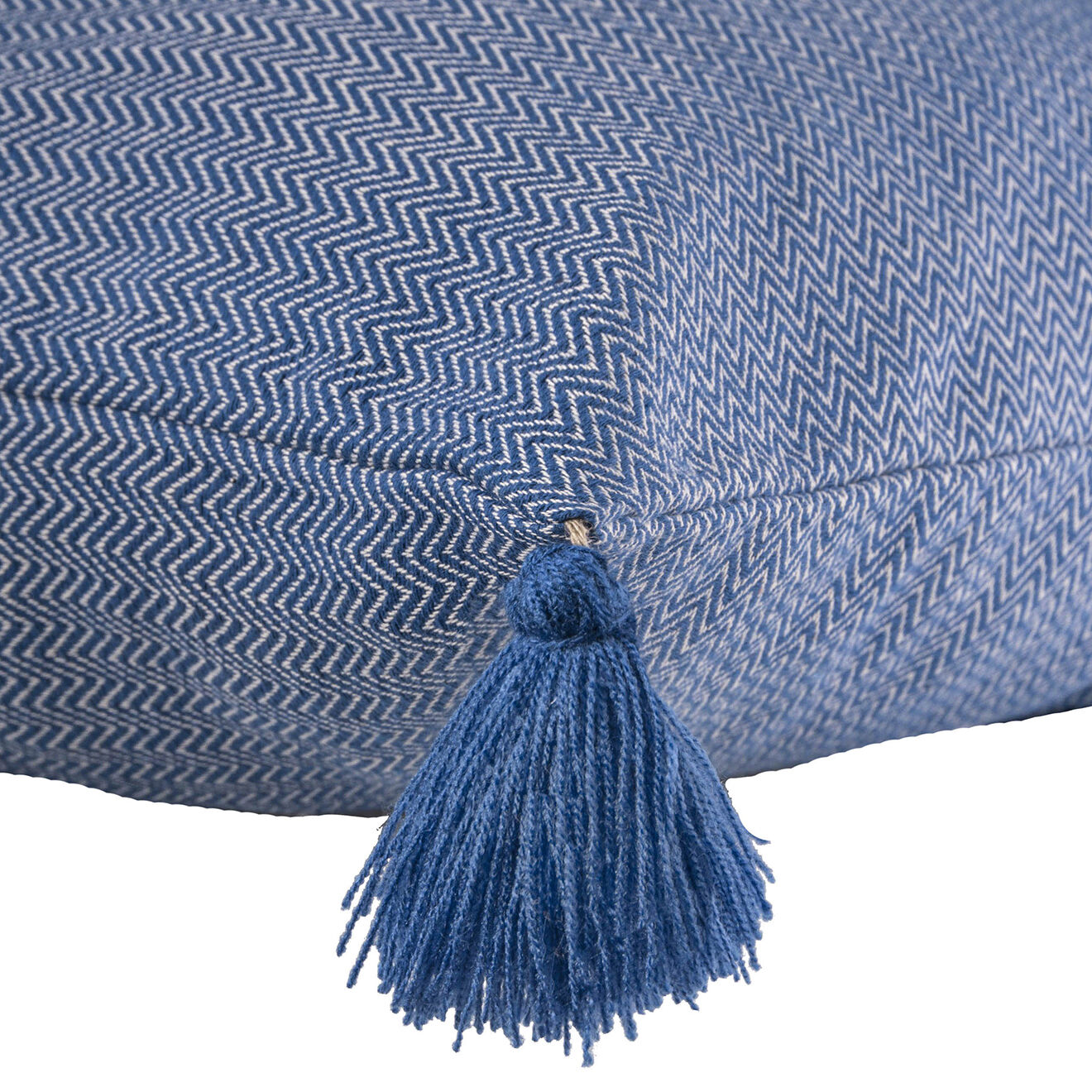 Febronie Housse de coussin unie bleu grec - 50x50 cm