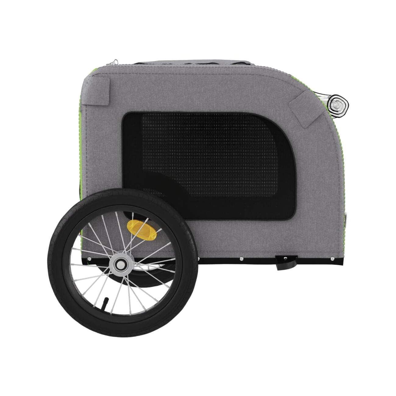 VidaXL Fahrradanhänger Hund 125 x 64 x 66 cm (L x B x H) grün