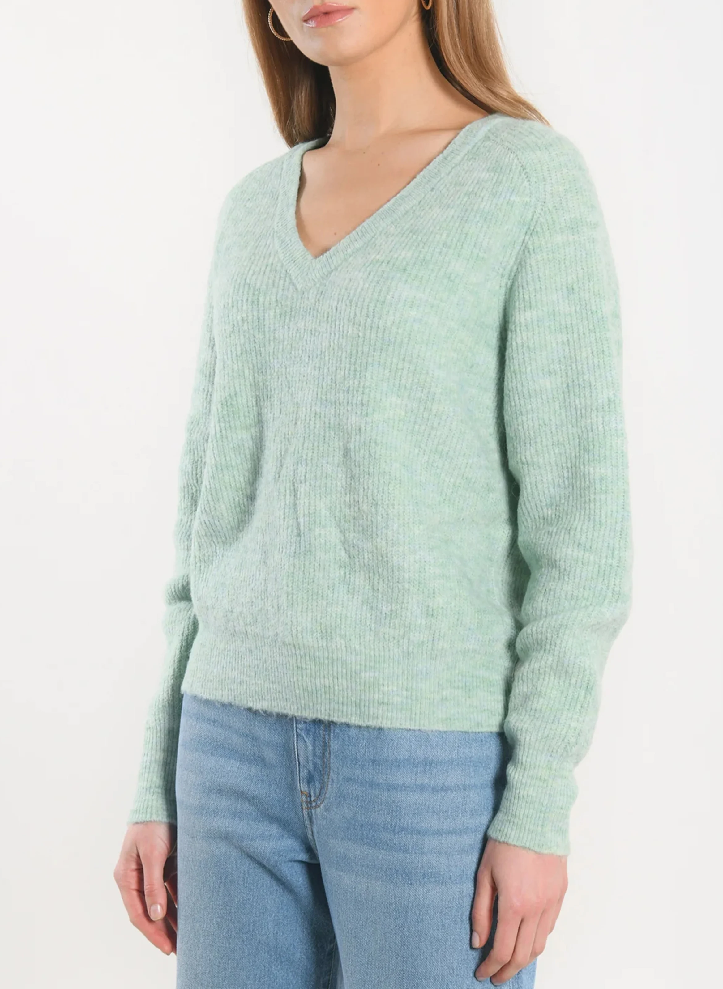DANNA - Gilet droit col rond| Vert