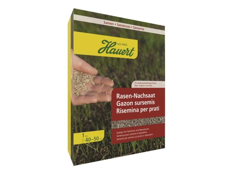 Hauert Rasensamen Nachsaat 1 kg Spezial-Saatgut für Nachsaat und Reparatur