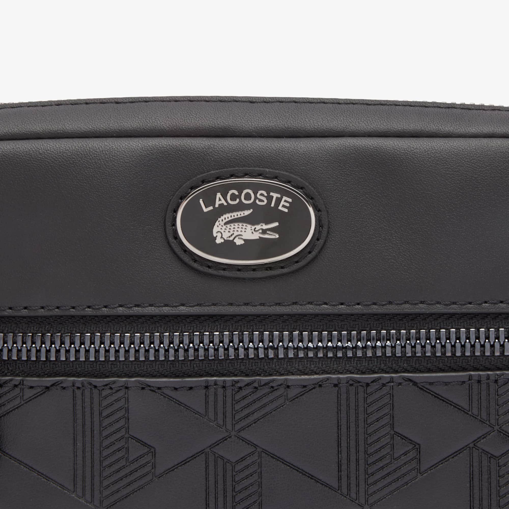 Sac bandoulière avec imprimé monogramme Sacoches & Pochettes - Noir - Lacoste - Homme