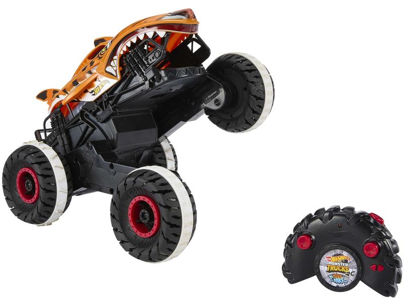 Hot Wheels Monster Truck Tiger Shark 1:15 Ferngesteuerter Truck mit riesigen Rädern