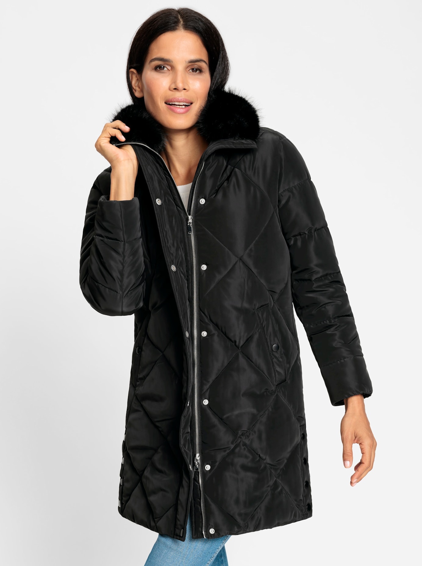 heine Langjacke mit Kapuze
