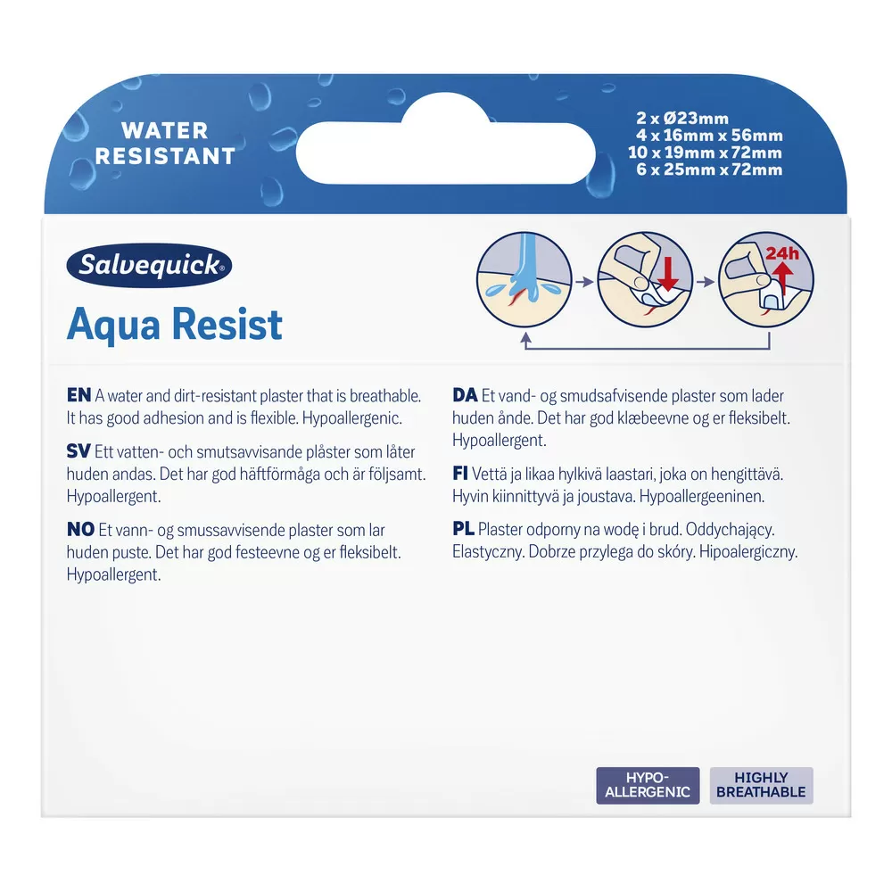 Salvequick Aqua Resist Plaster - 22 stk.