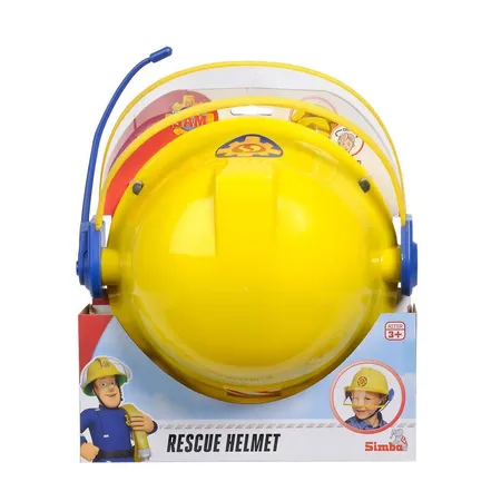 Simba Feuerwehrmann Sam Feuerwehr Helm mit Mikro, Durchmesser 23cm