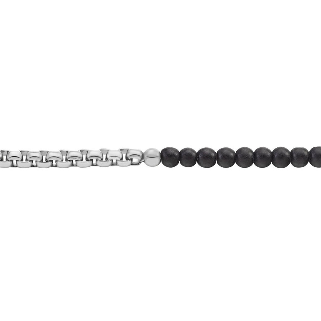 Bracelet Acier Blanc Christiano Onyx