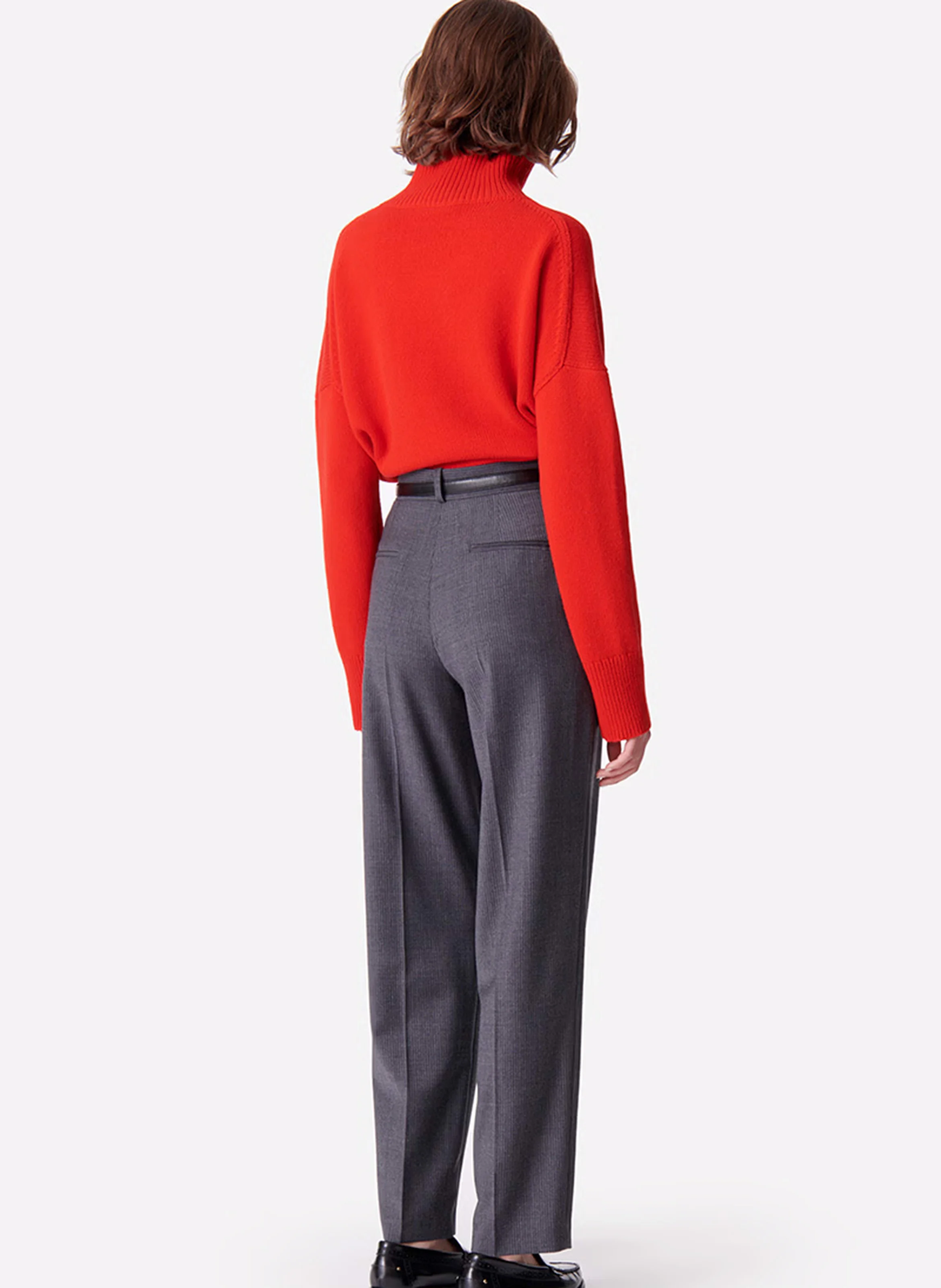 DUDE - Pantalon à pinces en coton | Gris