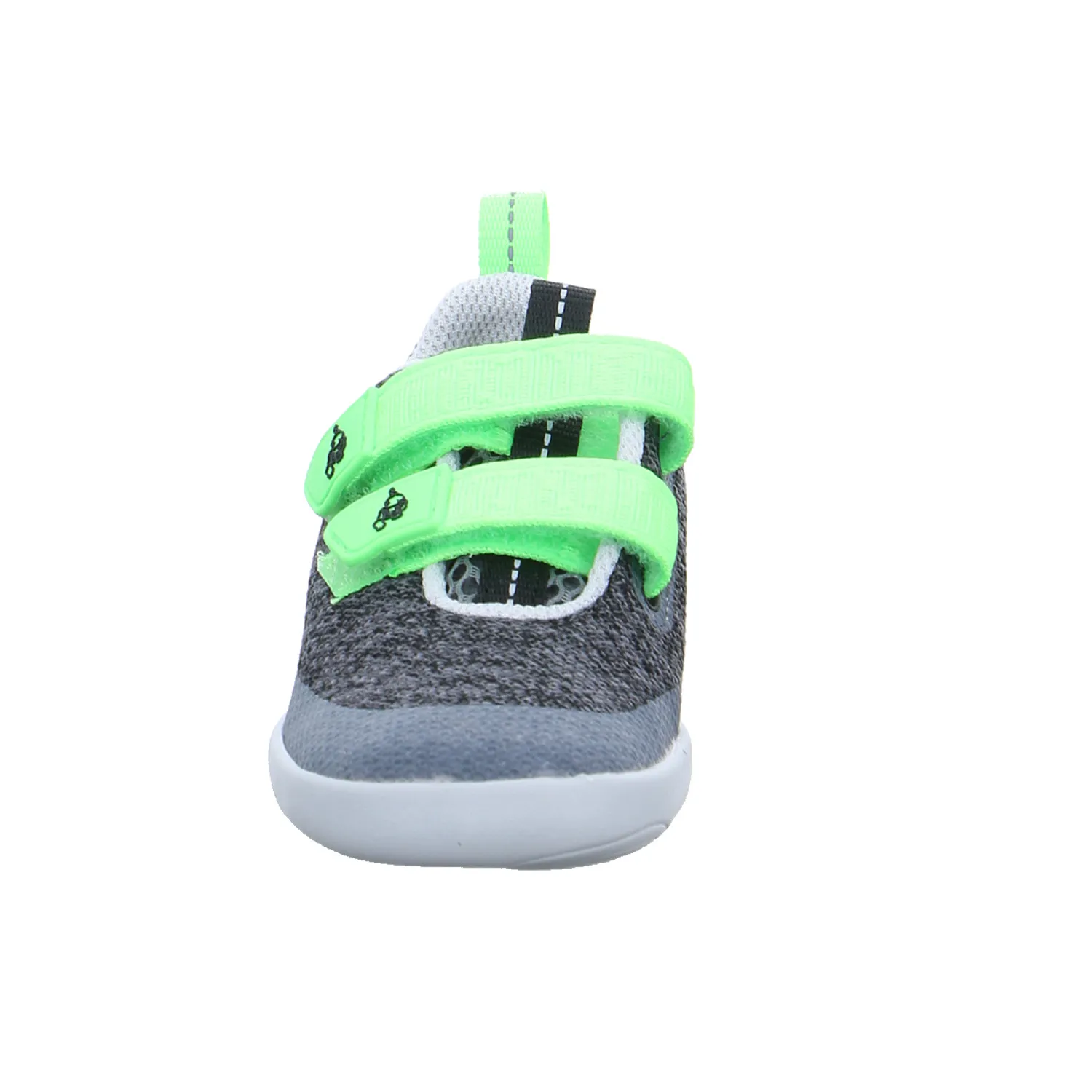 AFFENZAHN Kleinkinder-Halbschuh Klett Grau Textil  Komfortschuh