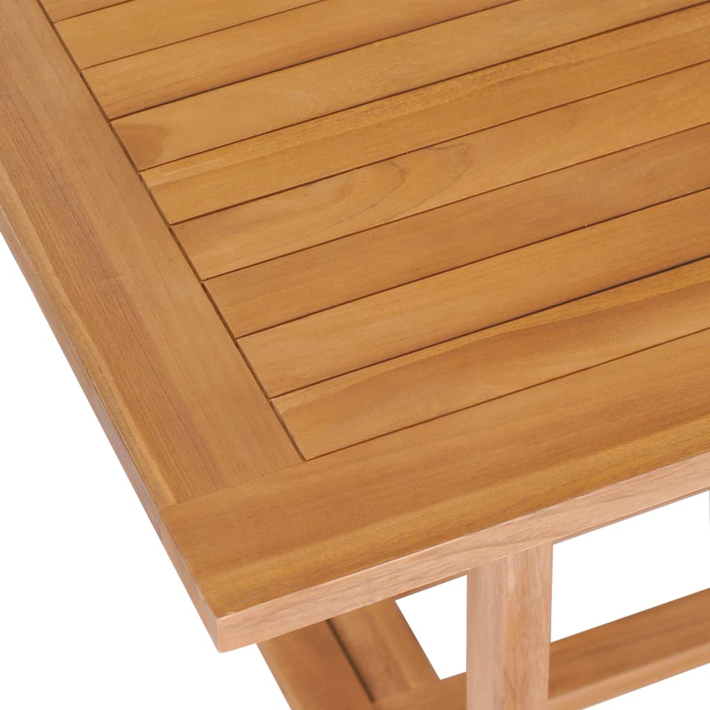 Salon de jardin meuble d'extérieur ensemble de mobilier 9 pièces bois de teck massif