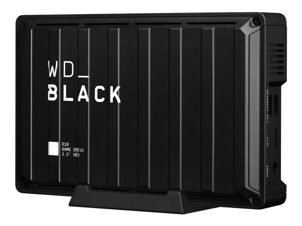 WD_BLACK D10 Game Drive WDBA3P0080HBK - Harddisk - 8 TB - ekstern (bærbar) - USB 3.2 Gen 1 - 7200 rpm - sort