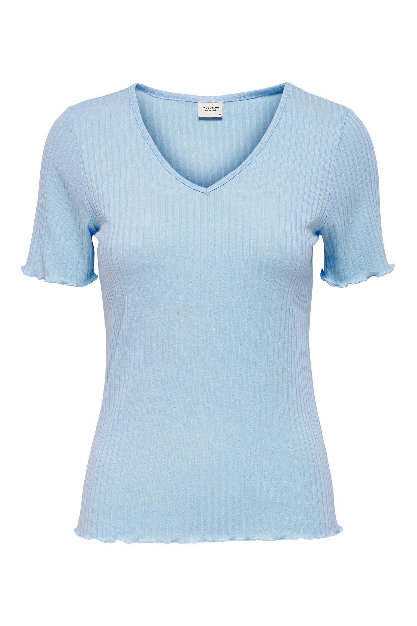 Blusa de manga curta com decote em V