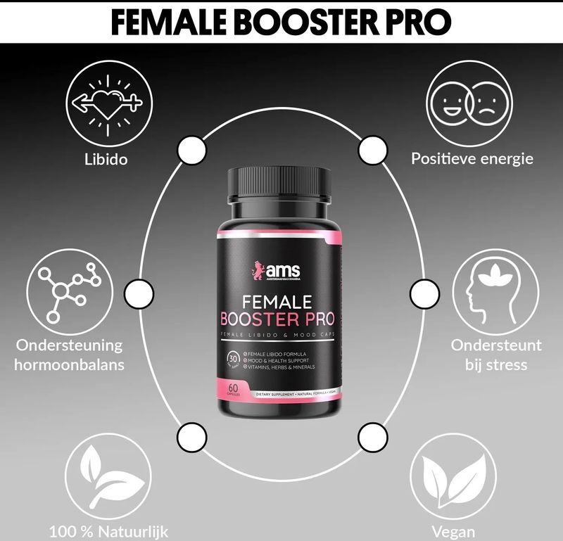 Female Booster Pro - Positieve Energie en Libido Booster voor Vrouwen - 100% Vegan