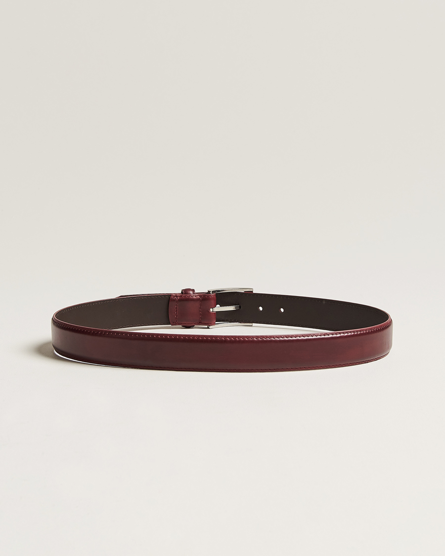 Loake 1880 Philip Leather Belt Burgundy