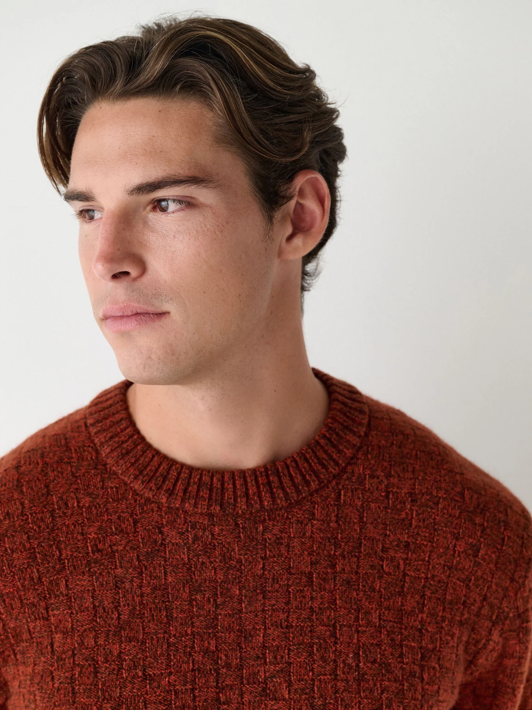 Roestrood - Regular Fit Textured Crew Neck Knitted Jumper