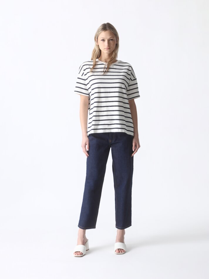 Calça jeans reta - Azul marinho