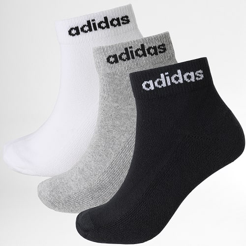 Lot De 3 Paires De Chaussettes IC1304 Noir Blanc Gris Chiné