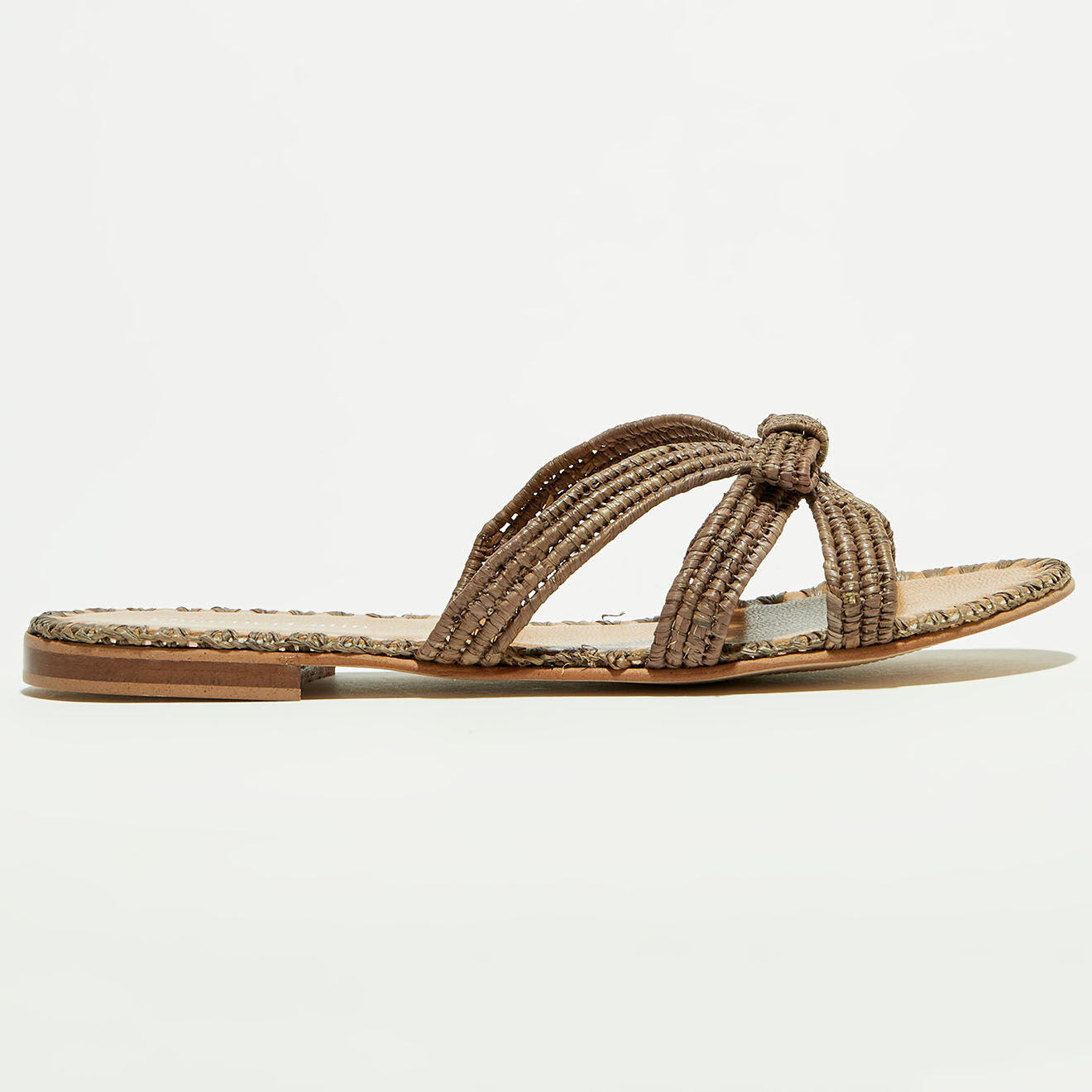 Quartier Latin Mules en Raphia kaki