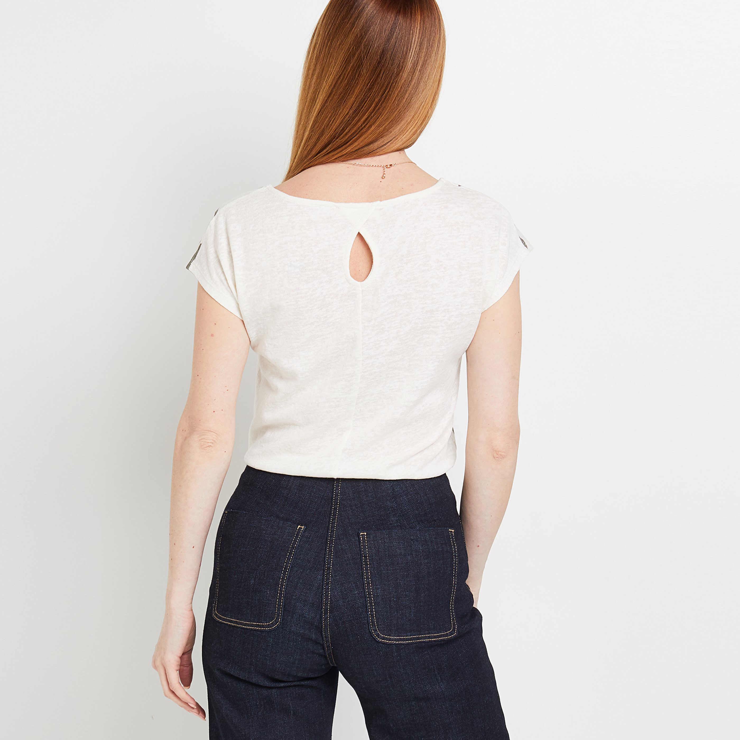 T-shirt femme - BLANC CASSE
