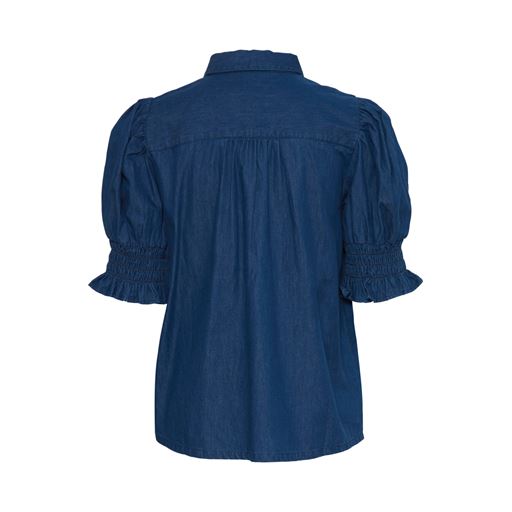 Ichi Borgie Skjorte, Washed Dark Blue, 42