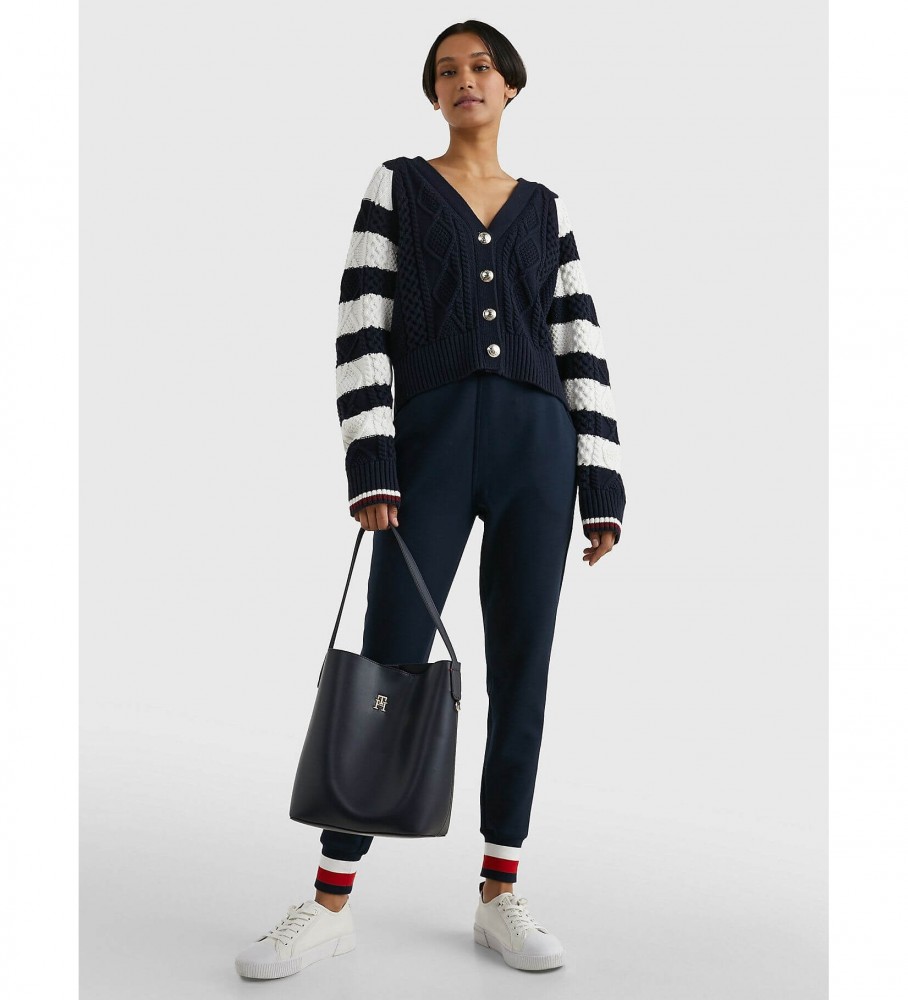 Calça jogger listrada azul-marinho Tommy Hilfiger