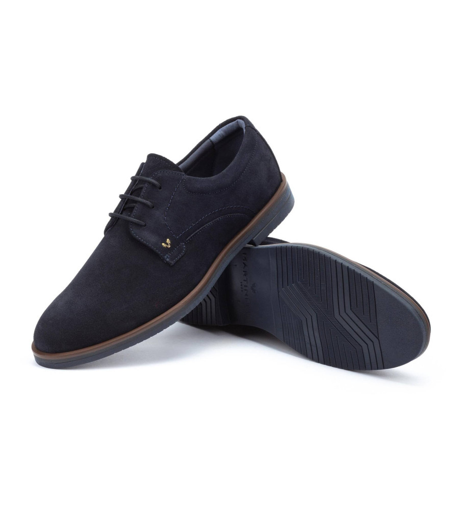 Sapatos Martinelli Douglas em couro azul marinho