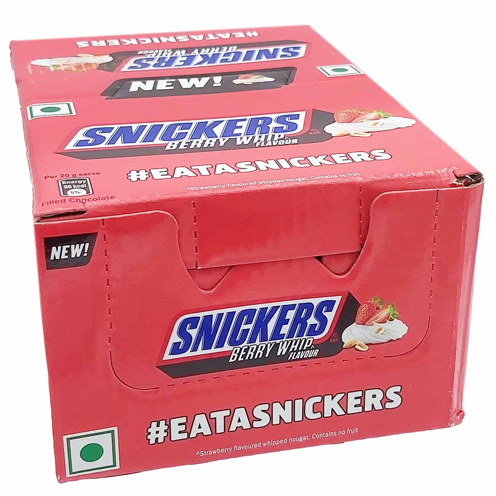 Snickers Indien Berry Whip Flavour Schokoriegel 15x40g=600g MHD:2.5.25