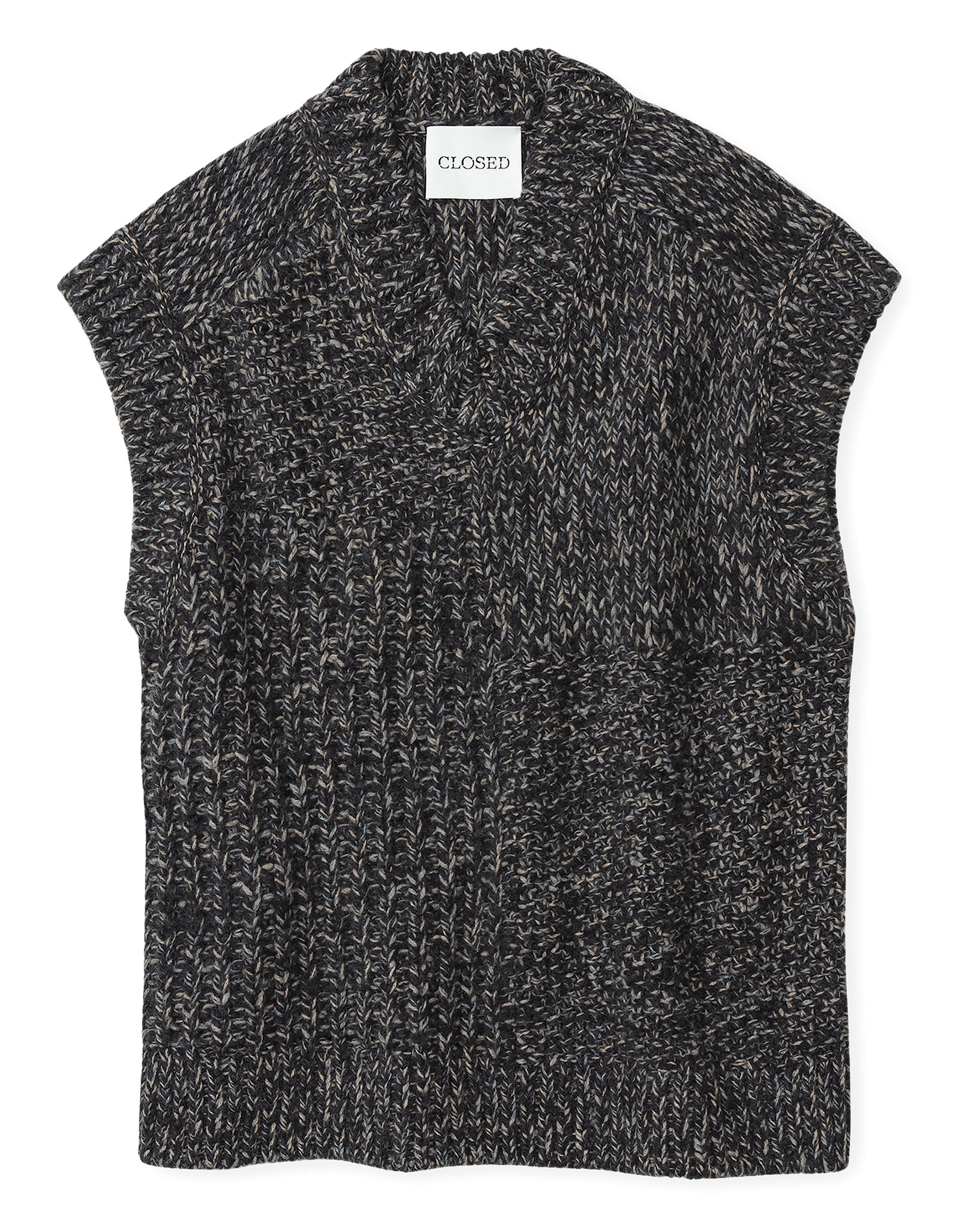 MOULINE TABARD - Pull sans manches en laine| Gris
